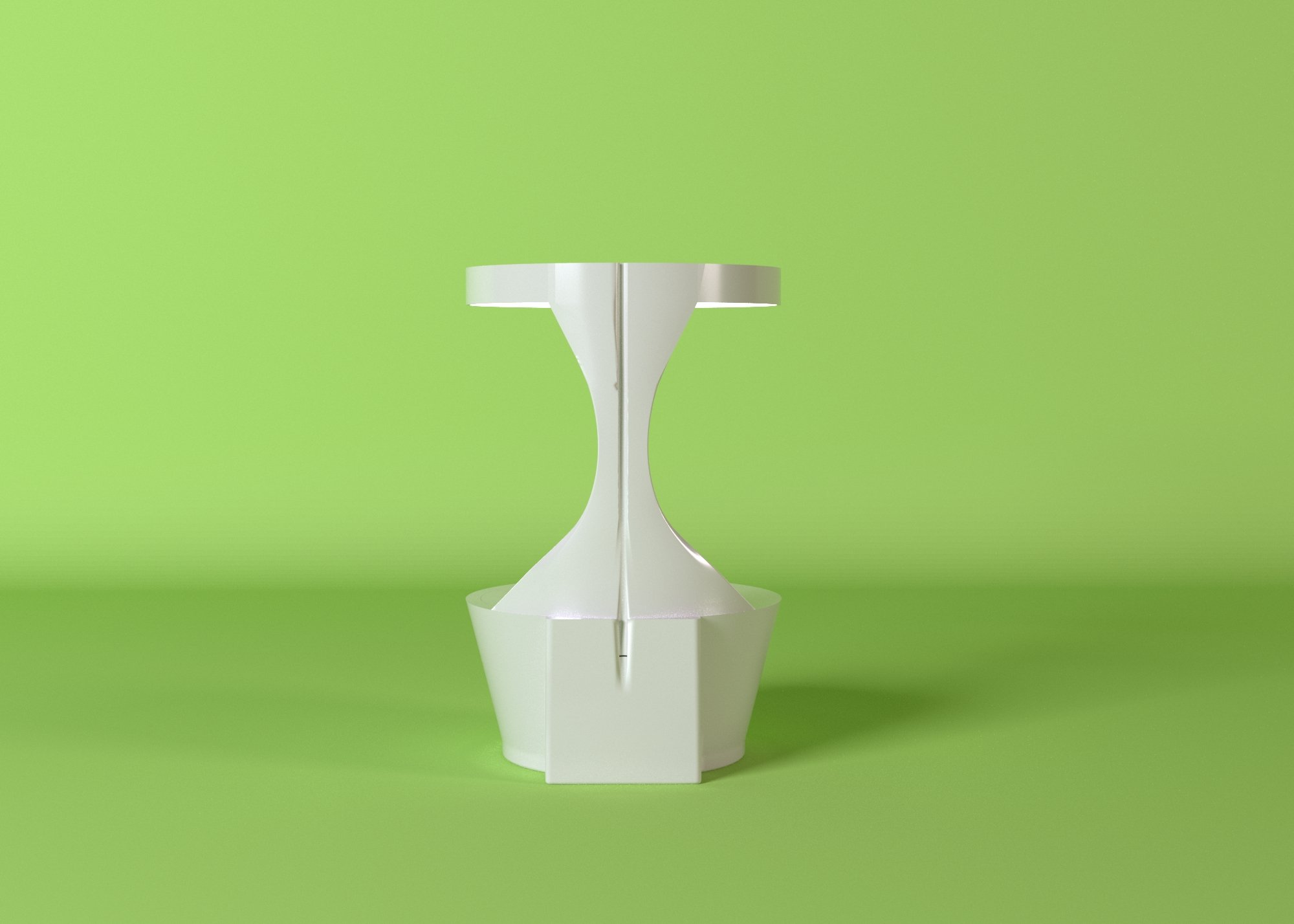 HydroGrow empty unit showing rectangular compartment in the base